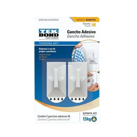 Gancho de Plastico Tekbond Un Quartzo M