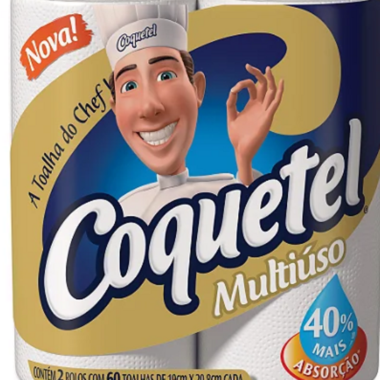 Papel Toalha Coquetel 2 Rolos Multi.