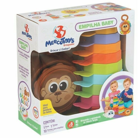 Brinq.empilha Baby Mercotoys Un Macaco