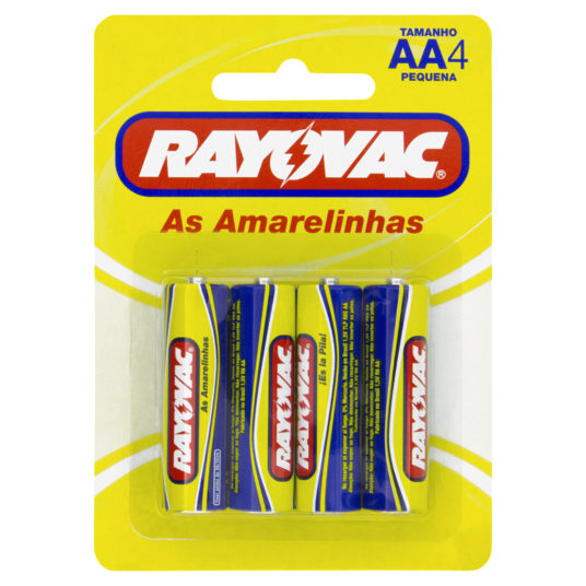 Pilha Rayovac Amarela 4un Pe.aa
