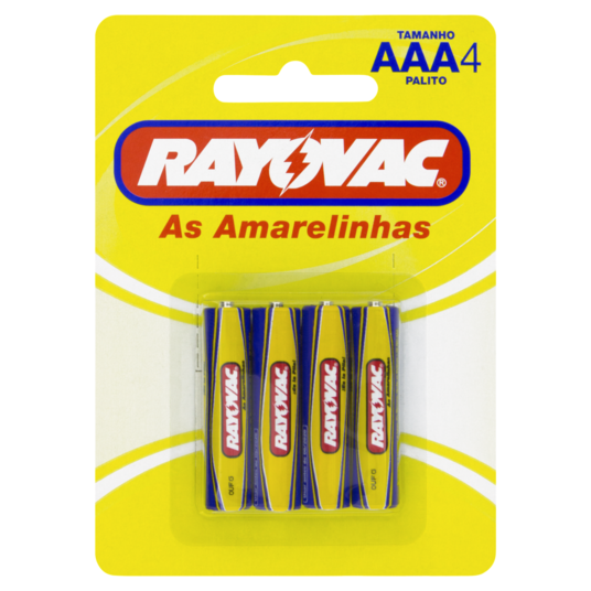 Pilha Rayovac Amarela 4un Aaa Sm