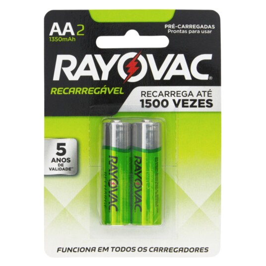 Pilha Rayovac 2un Recarregavel Aa