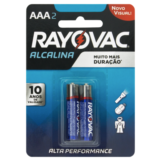 Pilha Rayovac Alcalina 2un Palito Aaa