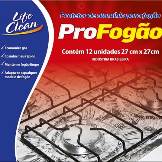 Protetor de Fogao Life Clean 12un 27x27