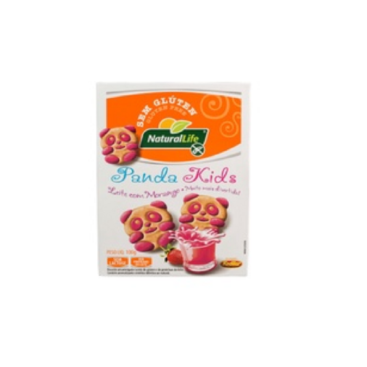 Biscoito S/glut.panda Kids 100g Leite/morango