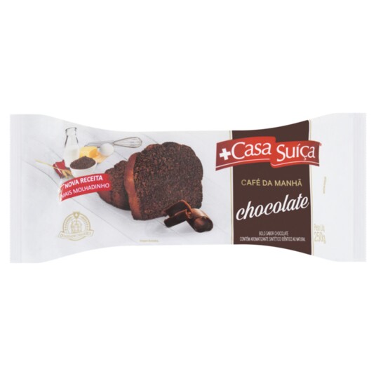 Bolo Cafe da Manha Casa Suica 250g Chocolate