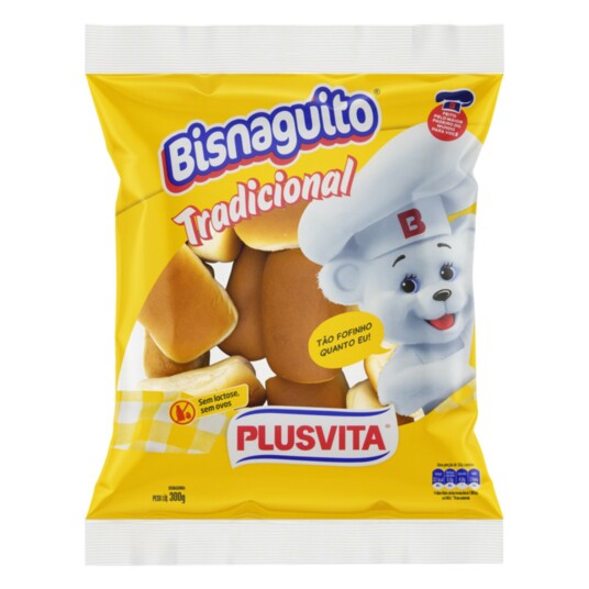 Pao Bisnaguinha Plusvita 300g Bisnaquito