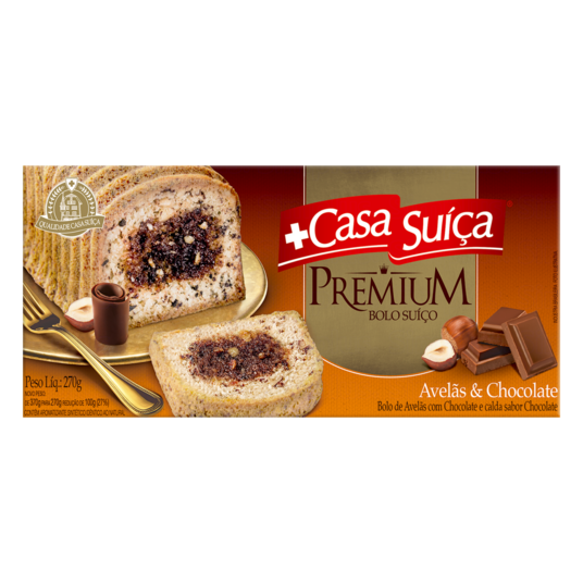 Bolo Premium Casa Suica 270g Avela/chocolate
