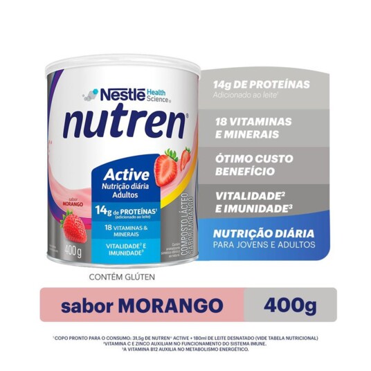 Complemento Alim.nutren 400g Active Morango