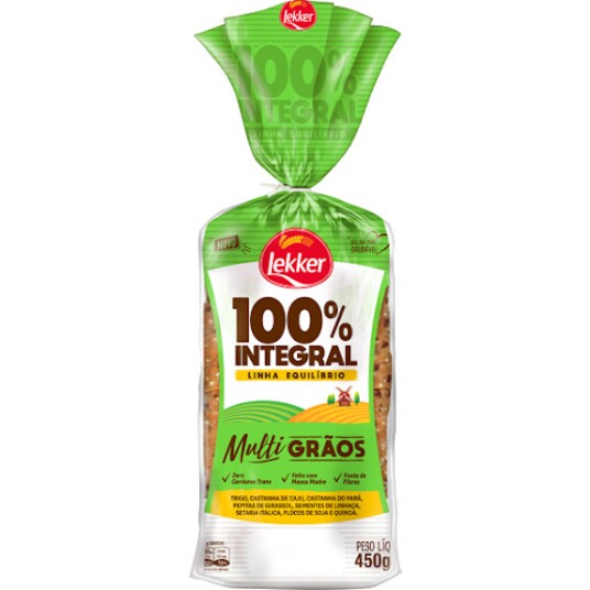 Pao de Forma Integ.lekker 450g Multigraos