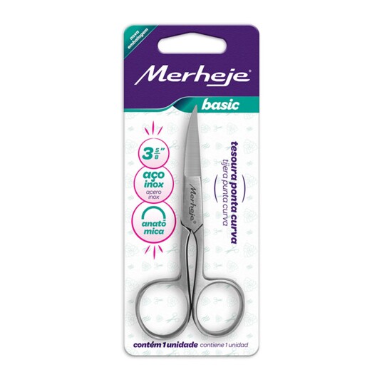 Tesoura Merheje Un Ponta Curva