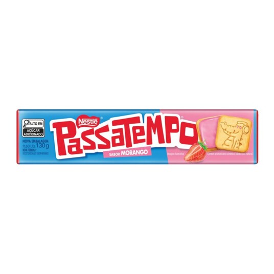 Biscoito Rech.passatempo 130g Morango