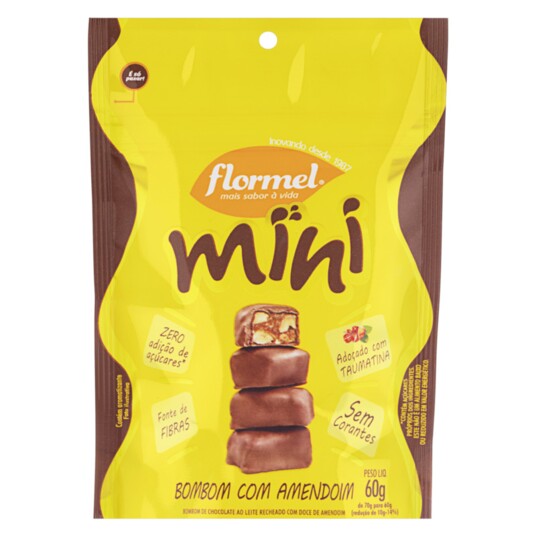 Mini Bombom Flormel 60g Amendoim