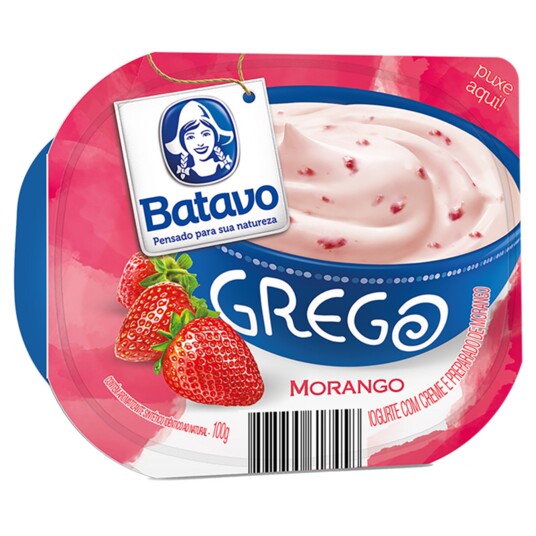 Iogurte Grego Batavo 100g Morango
