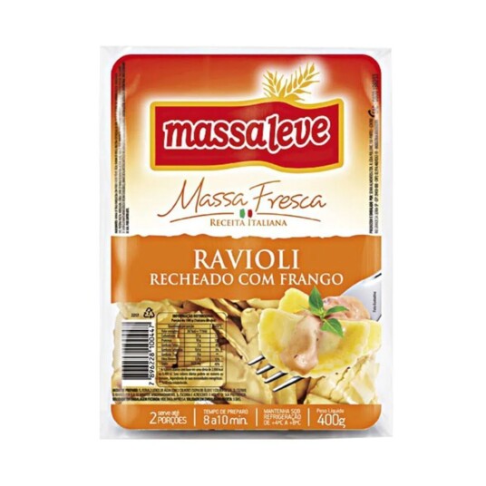 Raviole Massa Leve 400g Frango
