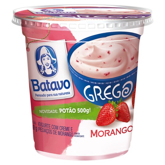 Iogurte Grego Batavo 450g Morango