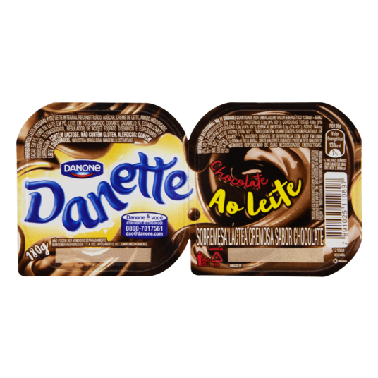 Sobremesa Lact.danette 180g Choc.ao Leite