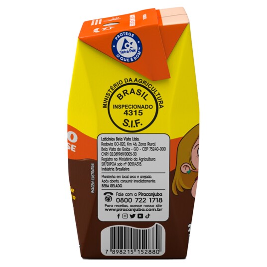Bebida Lact.piracanjuba 200ml Chocolate Zero