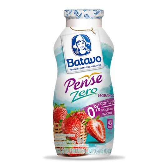 Bebida Lact.ferm.pense Batavo 170g Zero Morango