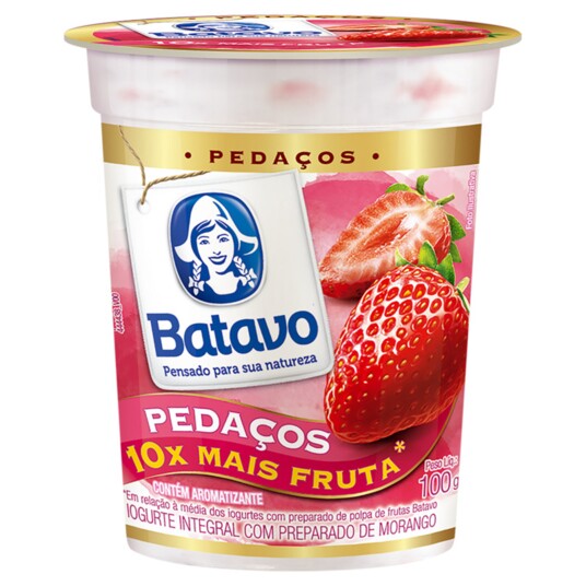 Iogurte Pedacos Batavo 100g Frutas Morango