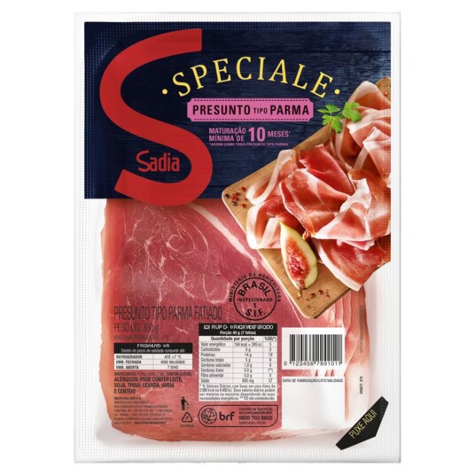 Presunto Parma Sadia Speciale 100g Fatiado