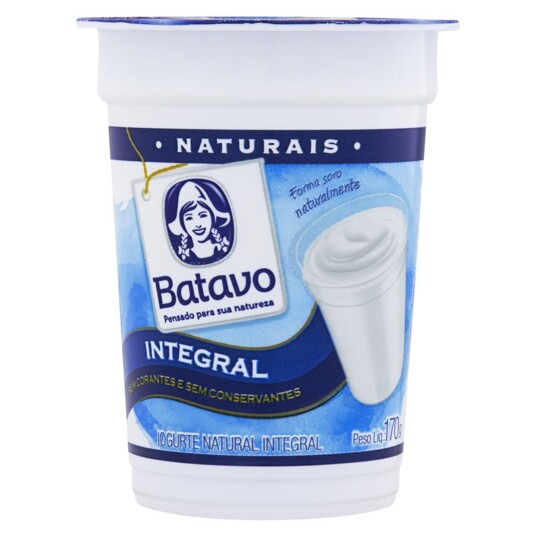Iogurte Integral Batavo 160g Natural