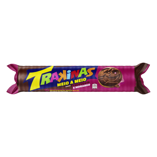 Biscoito Rech.trakinas 126g Meio Cho.c/mo.