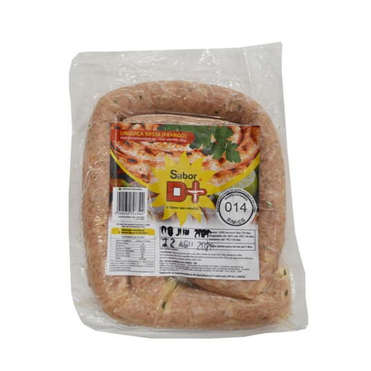 Linguica Artesanal Sabor D+ 400g Mista Frango