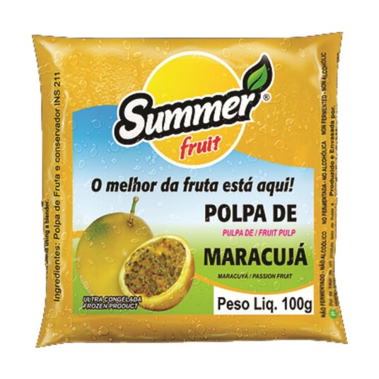 Polpa de Frutas Summer 100g Maracuja