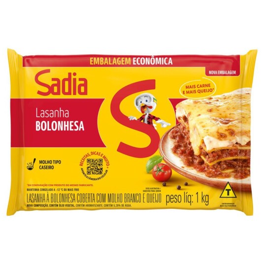 Lasanha Familiar Sadia 1kg Bolonhesa