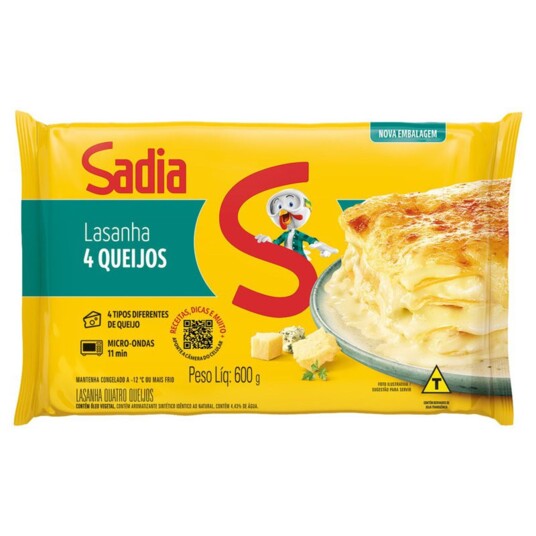 Lasanha Sadia 600g 4 Queijos