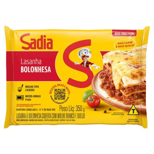 Mini Lasanha Sadia 350g Bolonhesa
