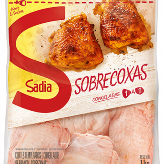 Sobrecoxa de Frango Sadia 1kg Congelado Zip