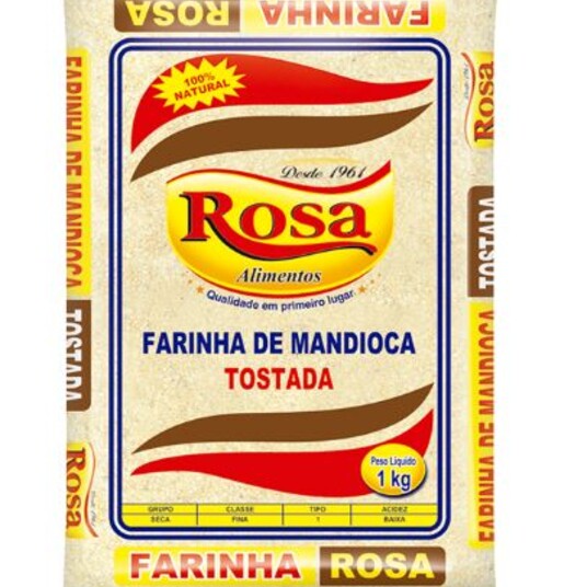 Farinha de Mandioca Rosa 1kg Tostada Tipo 1