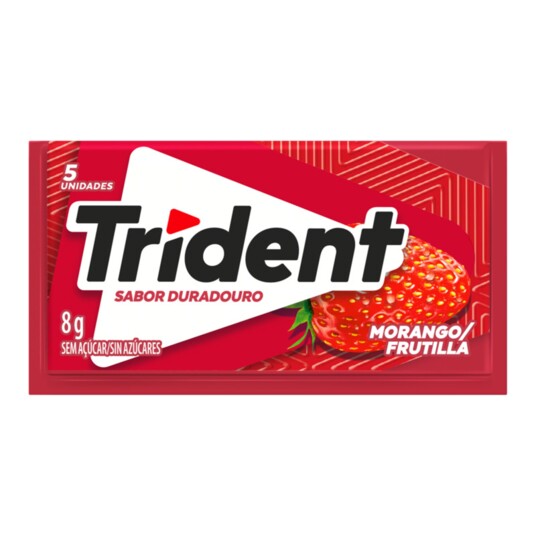 Chiclete Trident 8g Morango