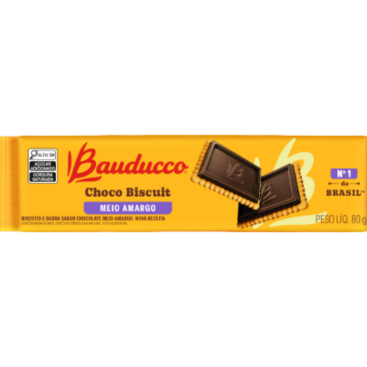 Chocobiscuit Bauducco 80g Meio.amargo