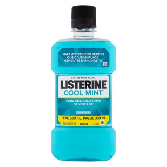 Antissep.bucal Listerine 500ml Lv+pg- Cool Min