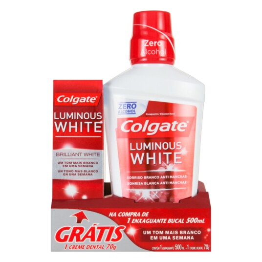 Enxaguante Bucal Colgate 500ml G.cr.70g Lum.wh