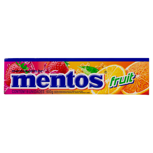 Bala Mastigavel Mentos 37,5g Fruit