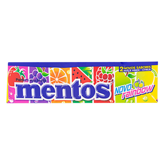 Bala Mastigavel Mentos 37,5g Rainbow