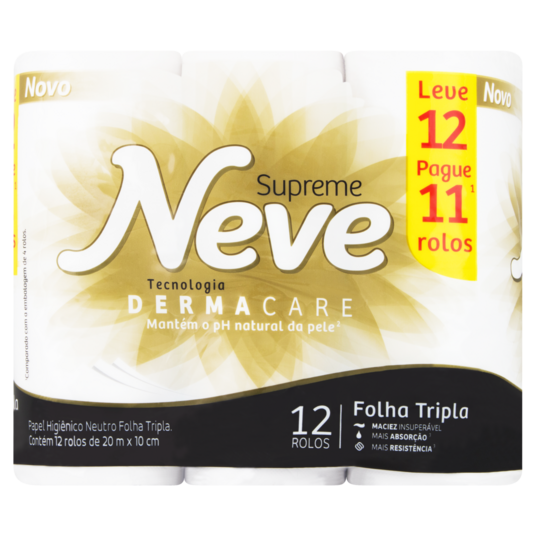 Papel Hig.neve 20m L12pg11 Folha Tripla
