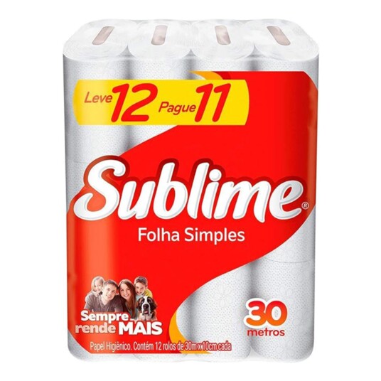 Papel Hig.f.simples Sublime 30m L12pg11 Neutro