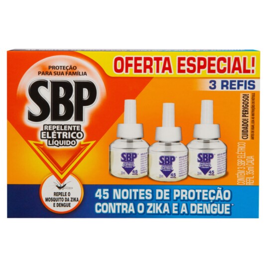 Repelente Eletrico Liq.sbp Lv3pg2 45 Noites Refil