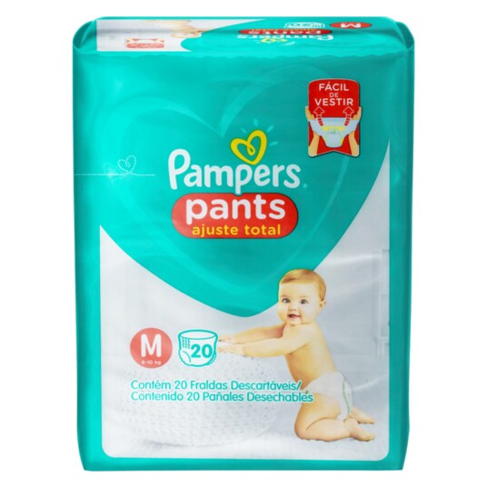 Fralda Desc.pants Pampers 20un M