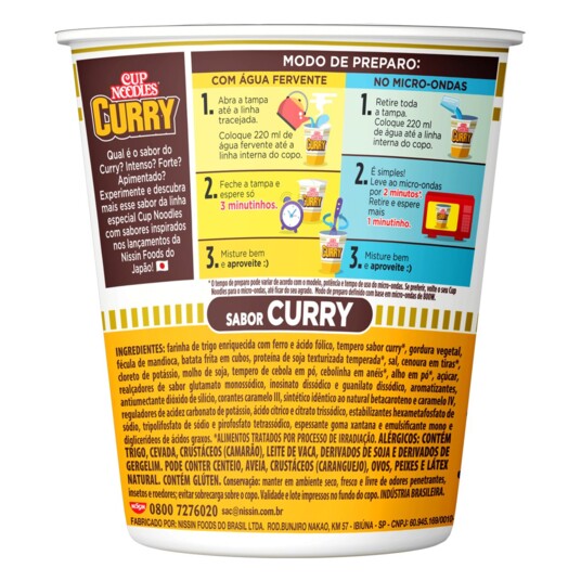 Macarrao Inst.nissin Cup Nood 70g Curry