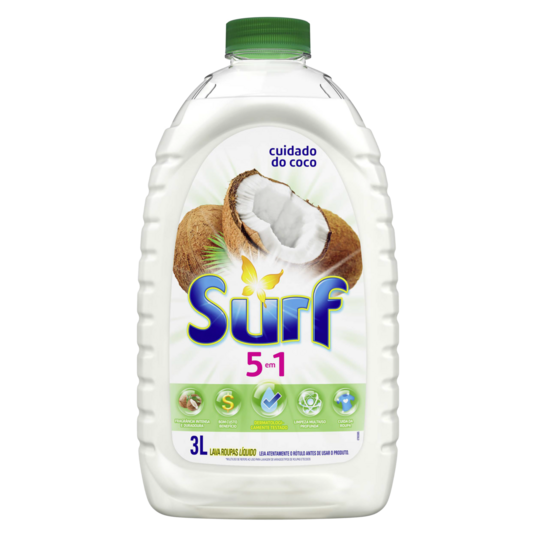 Lava Roupa Surf 3l Cuidado do Coco
