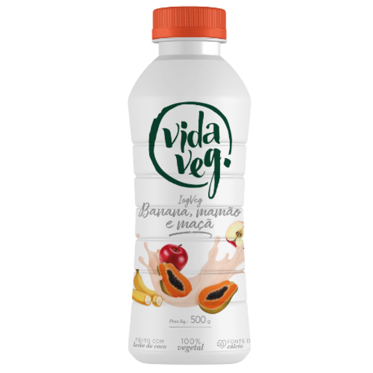 Iogurte Vegano Vida Veg 500g Coco/ba/ma/mac.