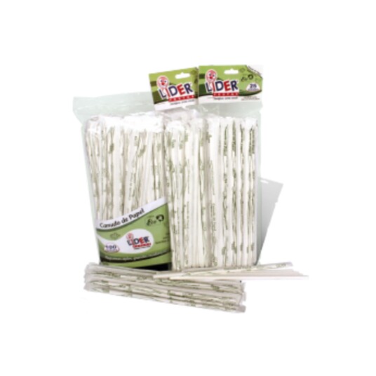 Canudo de Papel Lider 6,0mm C/25un