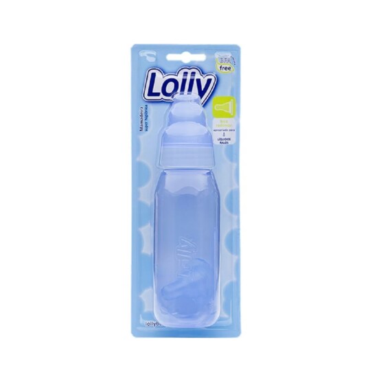 Mamadeira Clean Color Lolly 220ml Azul