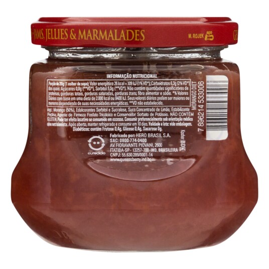 Geleia Diet Queensberry 280g Morango